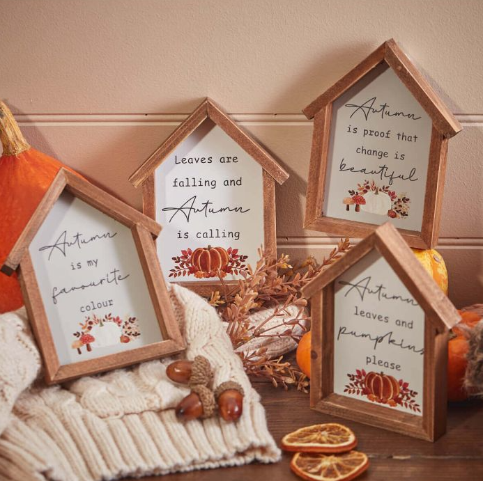 Autumn house framed plaques