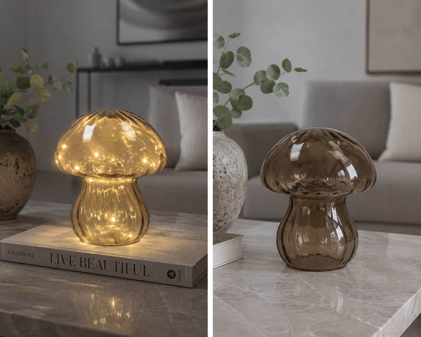 LED Brown Mushroom