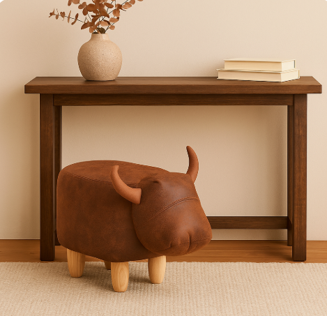 Cocoa, Brown Highland Cow Stool
