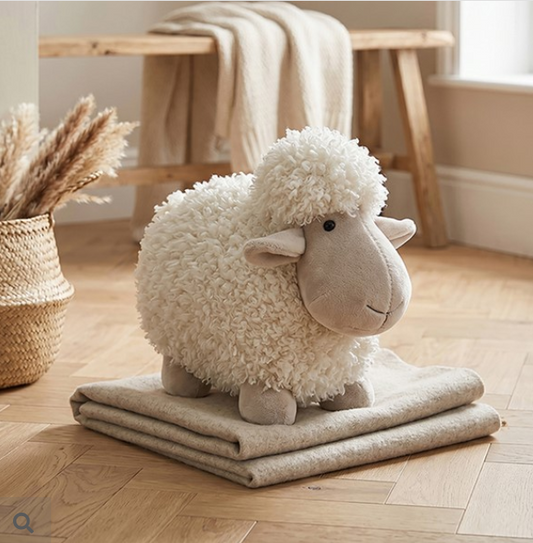 Daisy White Sheep Doorstop