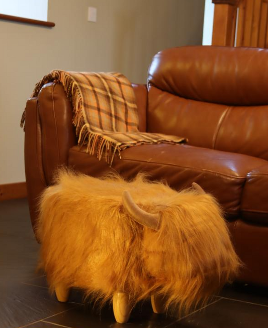Dillis, Highland Cow Footstool