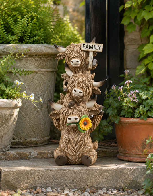 Trio Highland Cow Family Ornament