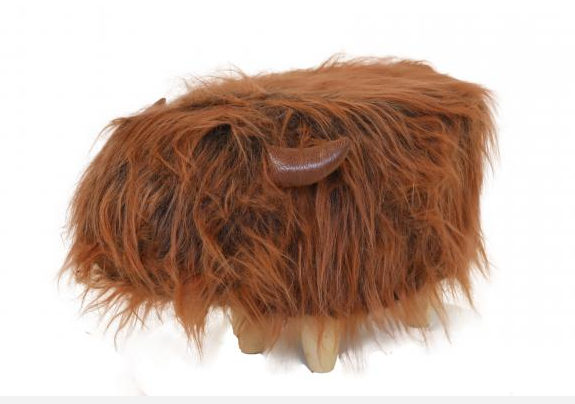Fergus, Highland Cow Footstool