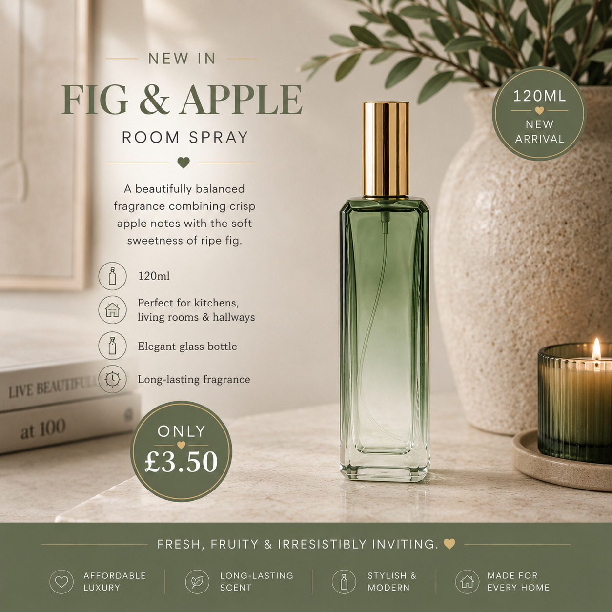 Room Spray, Fig & Apple, 120ml