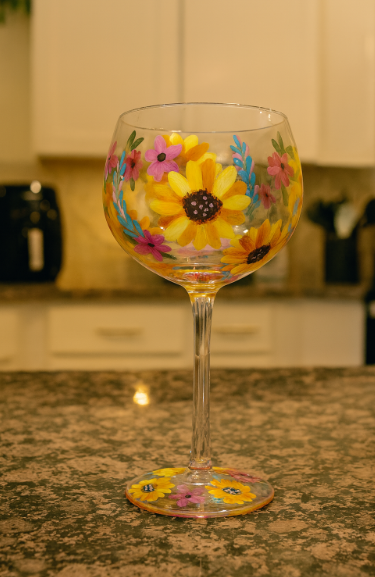 Sunflowers, Gin Glass