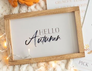 Hello Autumn Wooden Sign