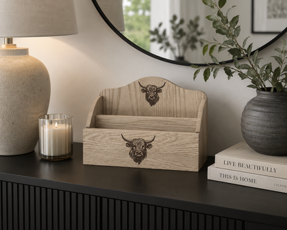 Highland Cow Letter Rack