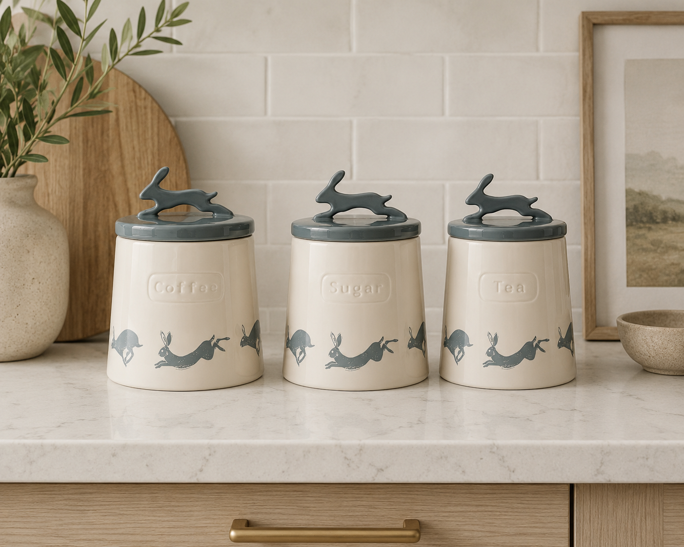 Hare, Kitchen Canister, Tea, Coffee, Sugar