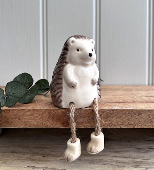 Ceramic Shelf Sitting Hedgehog