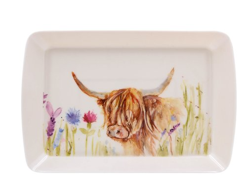 Highland Cow Tray 24cm