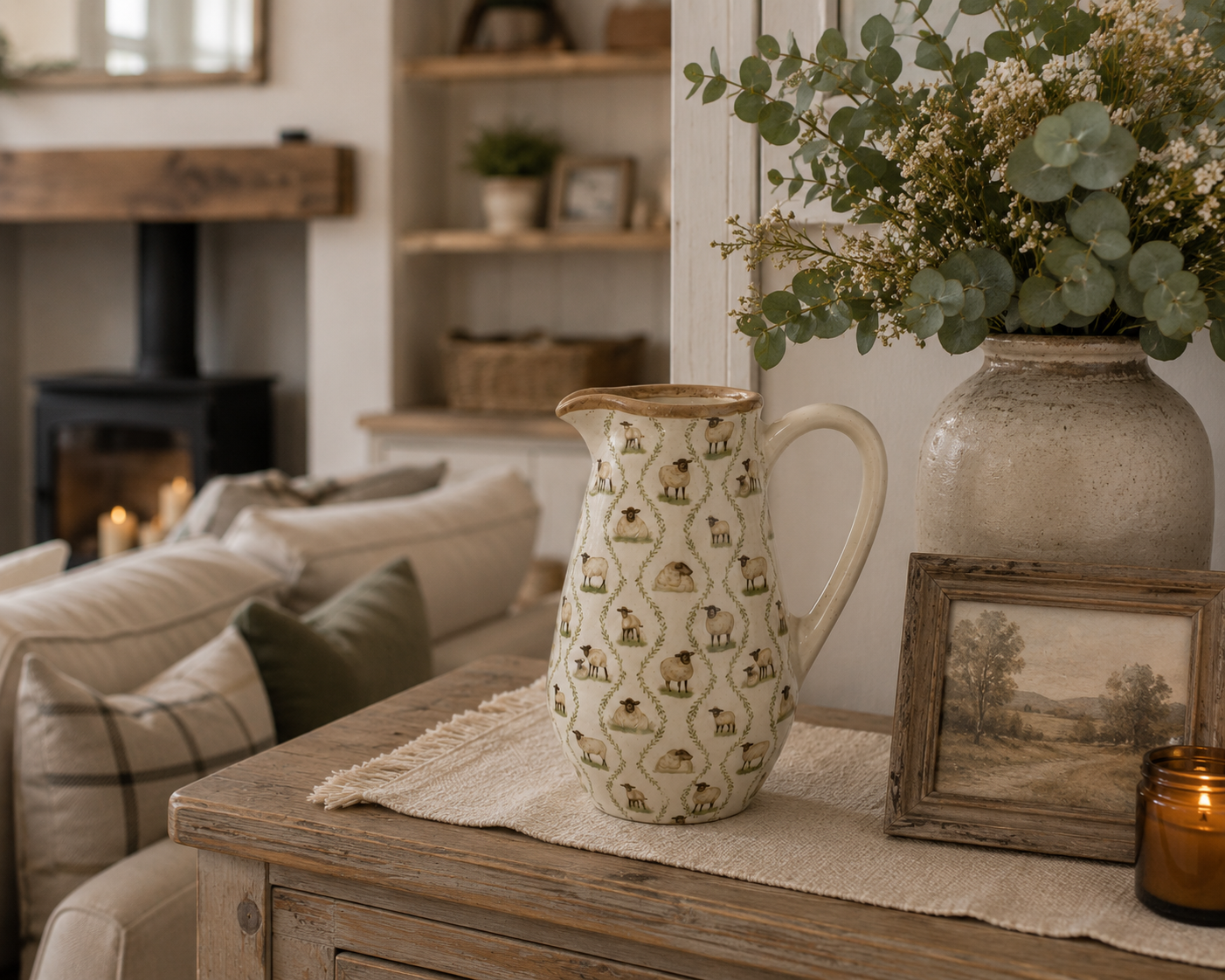 Stoneware Sheep, Jug