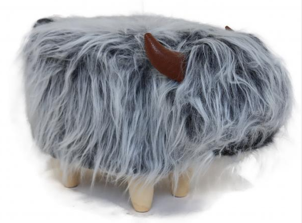 Kaytie, Highland Cow Footstool