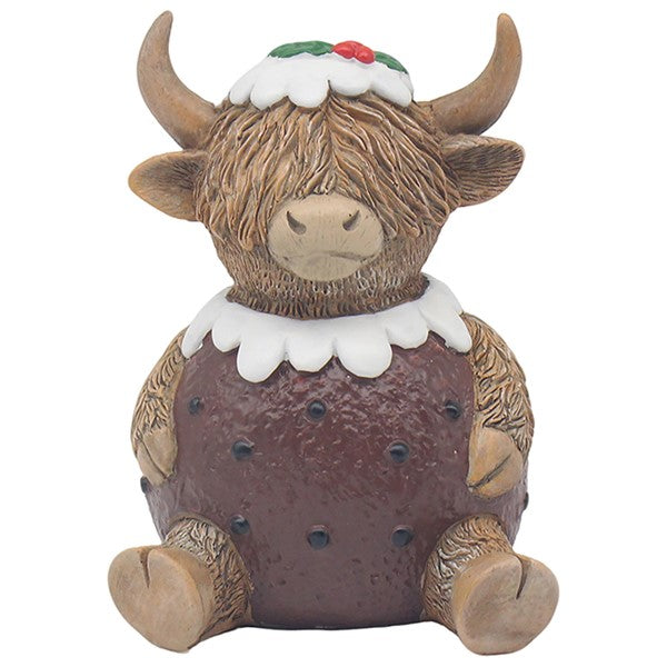 Christmas Pudding Highland Cow