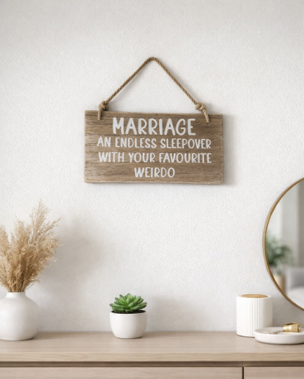 Rustic Wooden Marriage Plaque
