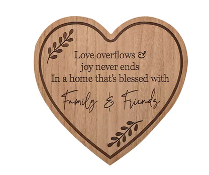 Wooden heart Plaque - Family & Friends