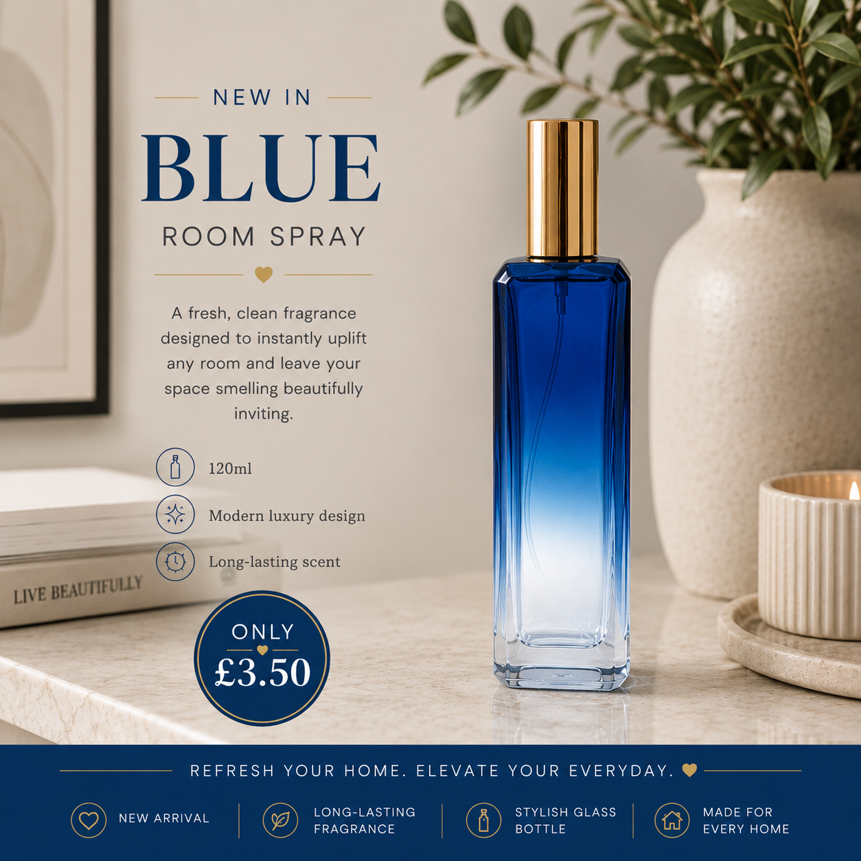 Room Spray, Midnight Blue, 120ml