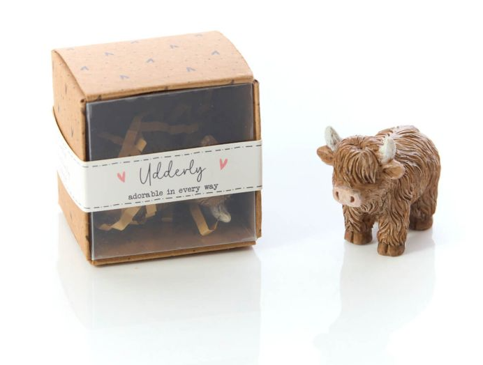 Mini Highland Cow Figure,