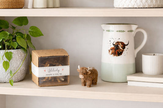 Mini Highland Cow Figure,