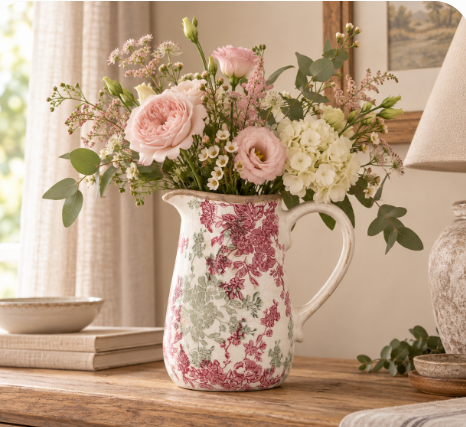 Misty Pink Garden Jug