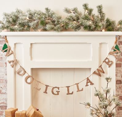 Nadolig Llawen Wooden garland