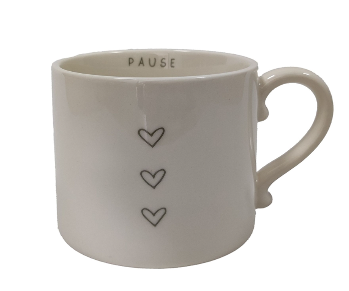 PAUSE - Triple Heart Mug