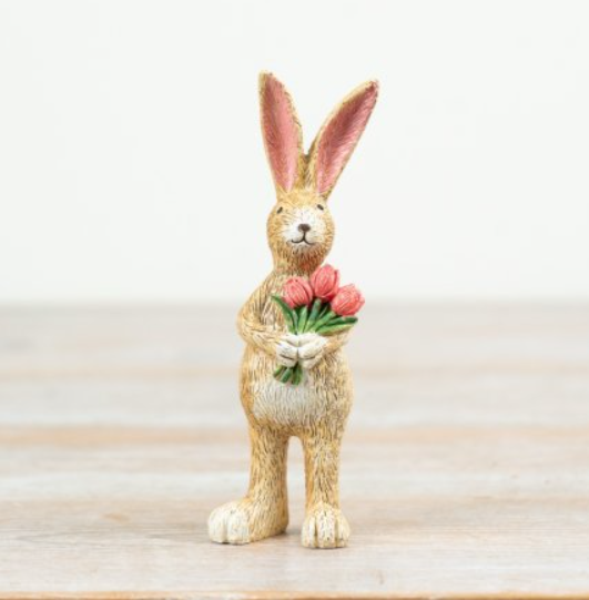 Rabbit with Tulip Flowers