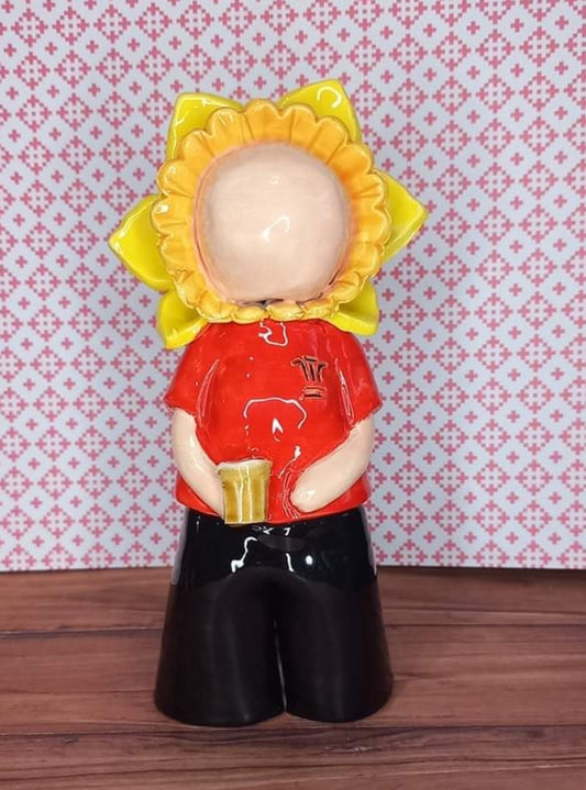 Ceramic Welsh Rugby Lady
