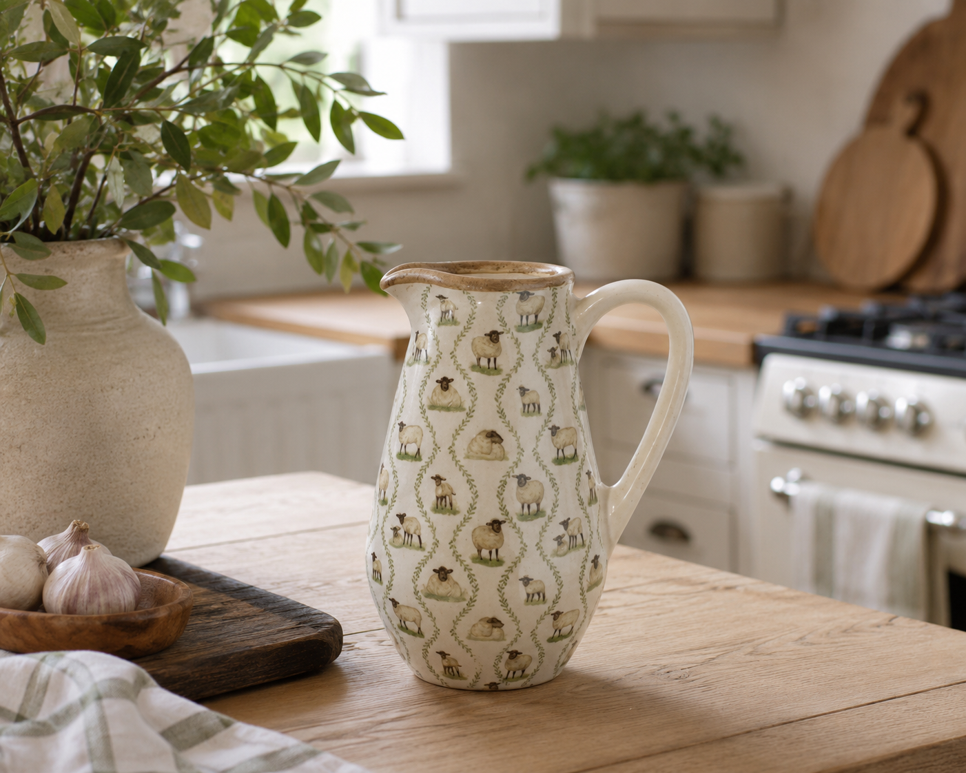 Stoneware Sheep, Jug