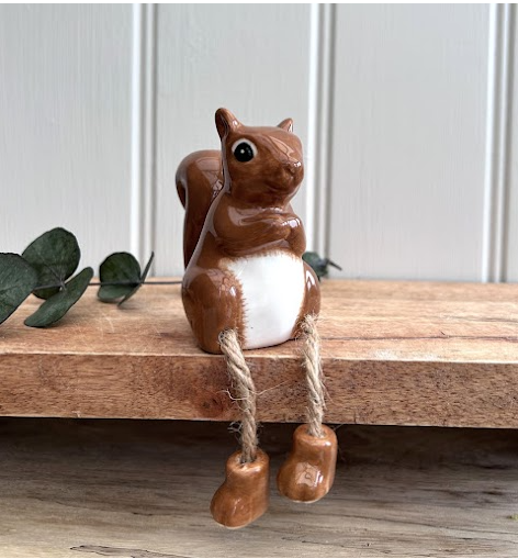 Ceramic Shelf Sitting Squirrel