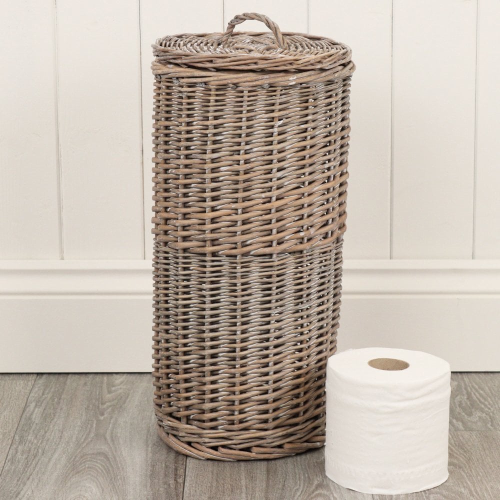 Grey Wash Toilet Roll Holder