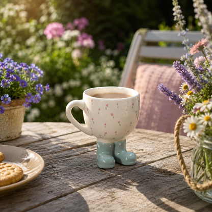 Welly Boot Floral Mug