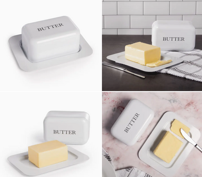 White Butter Dish