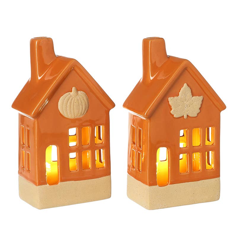 ORANGE LED LIGHT-UP HOUSE, 2 designs