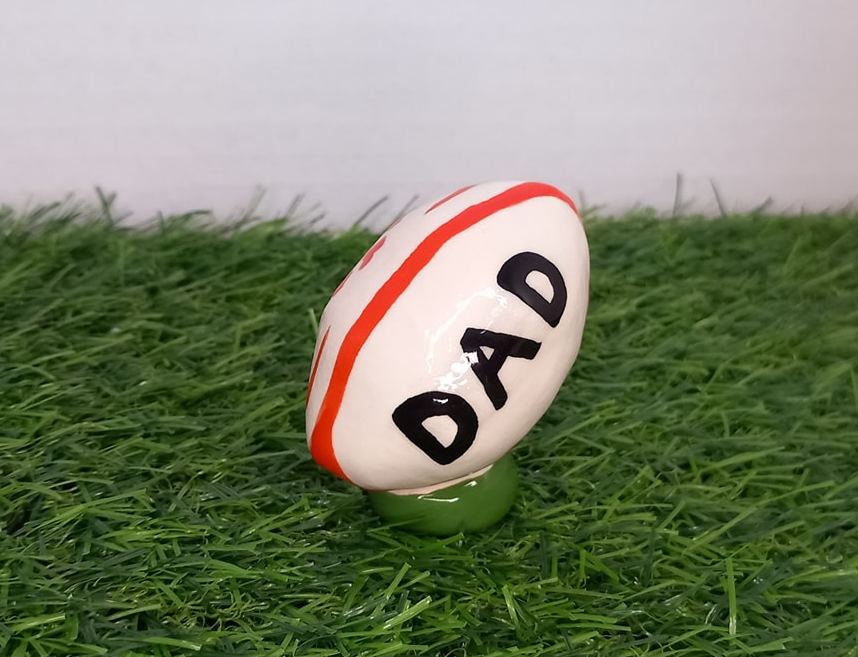 Ceramic Dad Rugby Ball