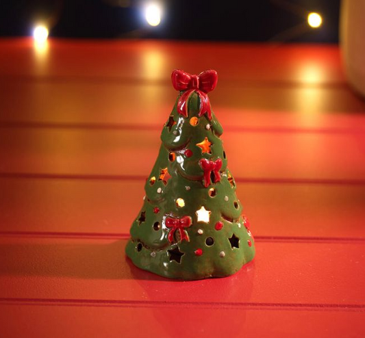 Bow Christmas Tree Candle Holder