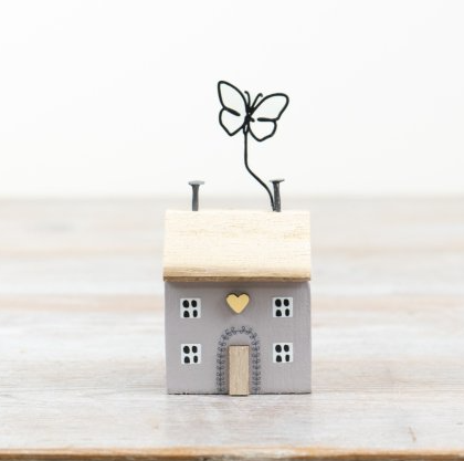 Wooden Butterfly House, 10.5cm