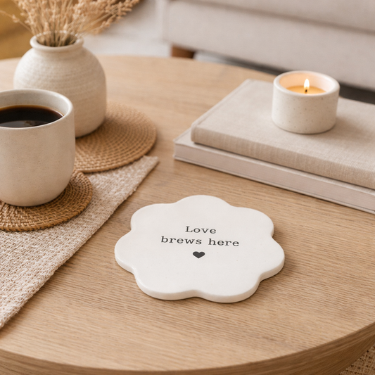 Love Brews Here, Coaster