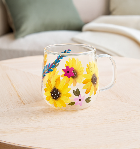 Sunflower Glass Cup
