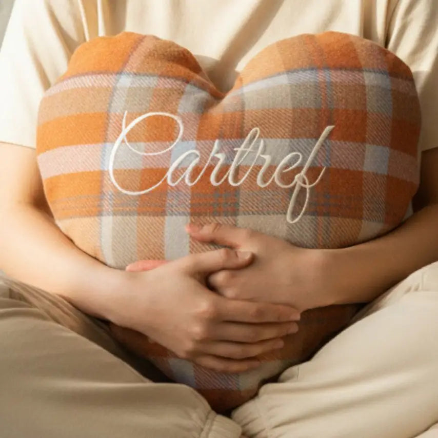 Heart Shaped Embroidered Cushion, PERSONALISED