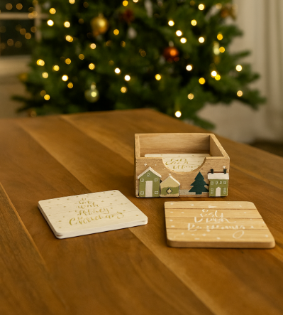 Wooden Christmas Coasters
