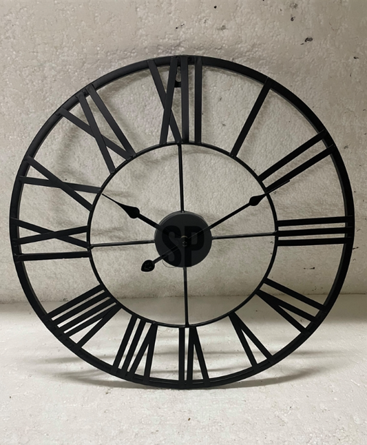 Metal Roman Numeral Clock, 47cm