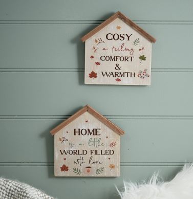 Cosy Home House Plaque, 2 designs