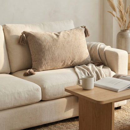 Cream Tassel edge Cushion