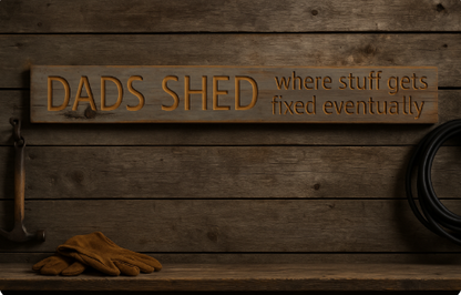 Dads Shed, Wooden Plaque