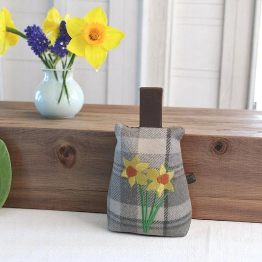 Daffodil Embroidered Door Stop