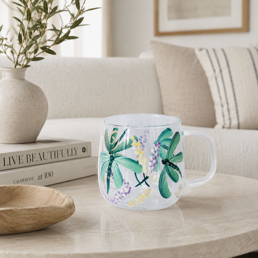 Dragonfly Glass Cup