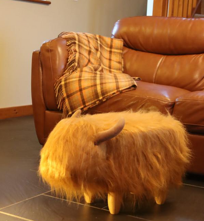 Dillis, Highland Cow Footstool