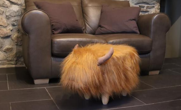 Dillis, Highland Cow Footstool