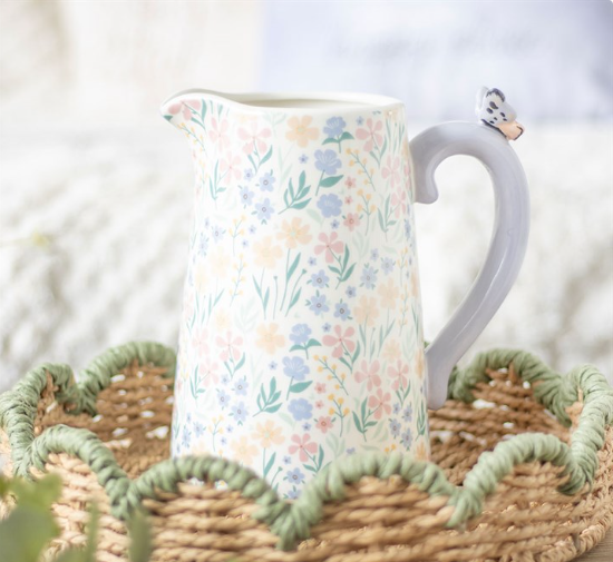 Ditsy Floral Print Ceramic Jug