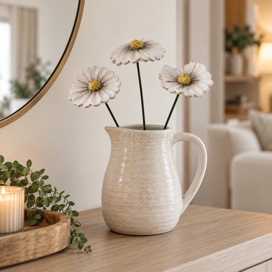 Daisy Flower Ceramic Stem